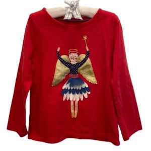 MINI BODEN Festive Flutter long sleeved shirt